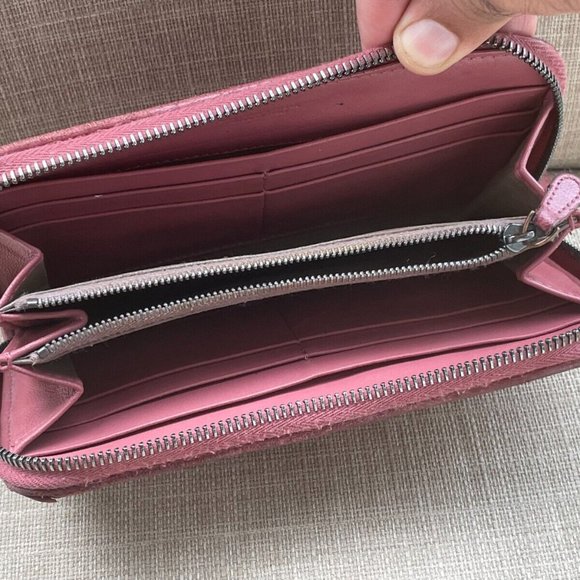 Bottega Veneta Wallet Intrecciato Lambskin Zippy Zip Around Clutch Purse Italy - Picture 9 of 11